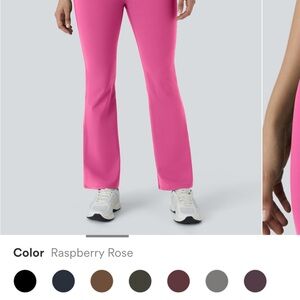 Halara So Cinched Flare Leggings pink medium petite